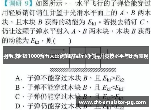 羽毛球超级1000赛五大比赛策略解析 助你提升竞技水平与比赛表现